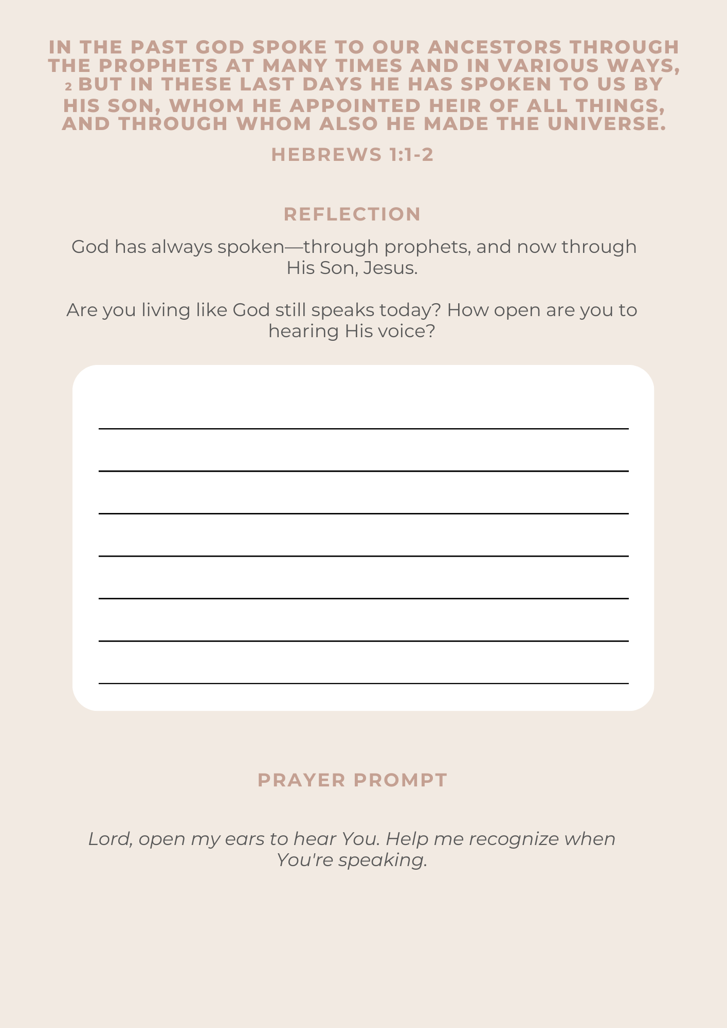 Hearing God's Voice: A 7-Day Digital Bible Plan on Learning to Listen