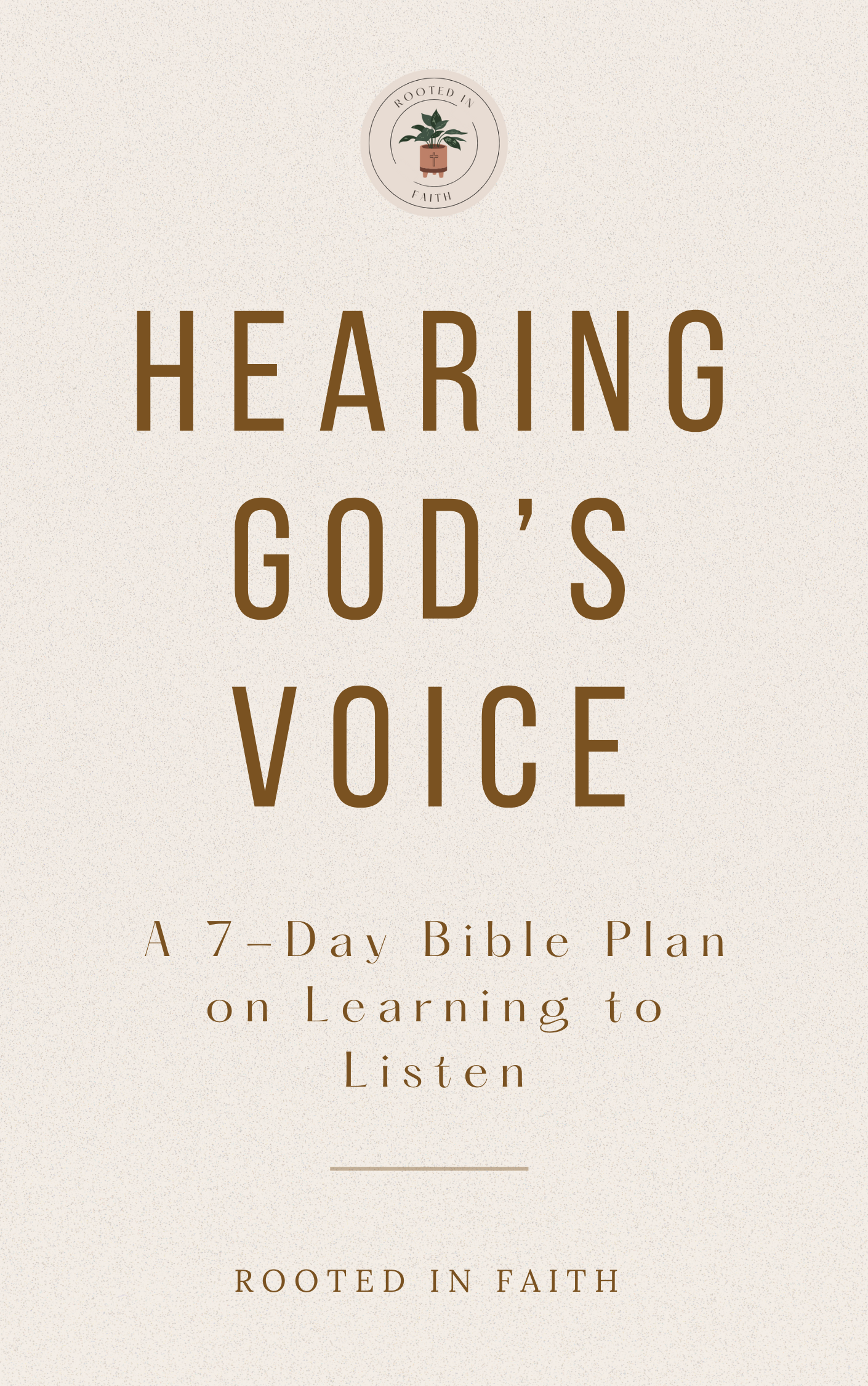 Hearing God's Voice: A 7-Day Digital Bible Plan on Learning to Listen