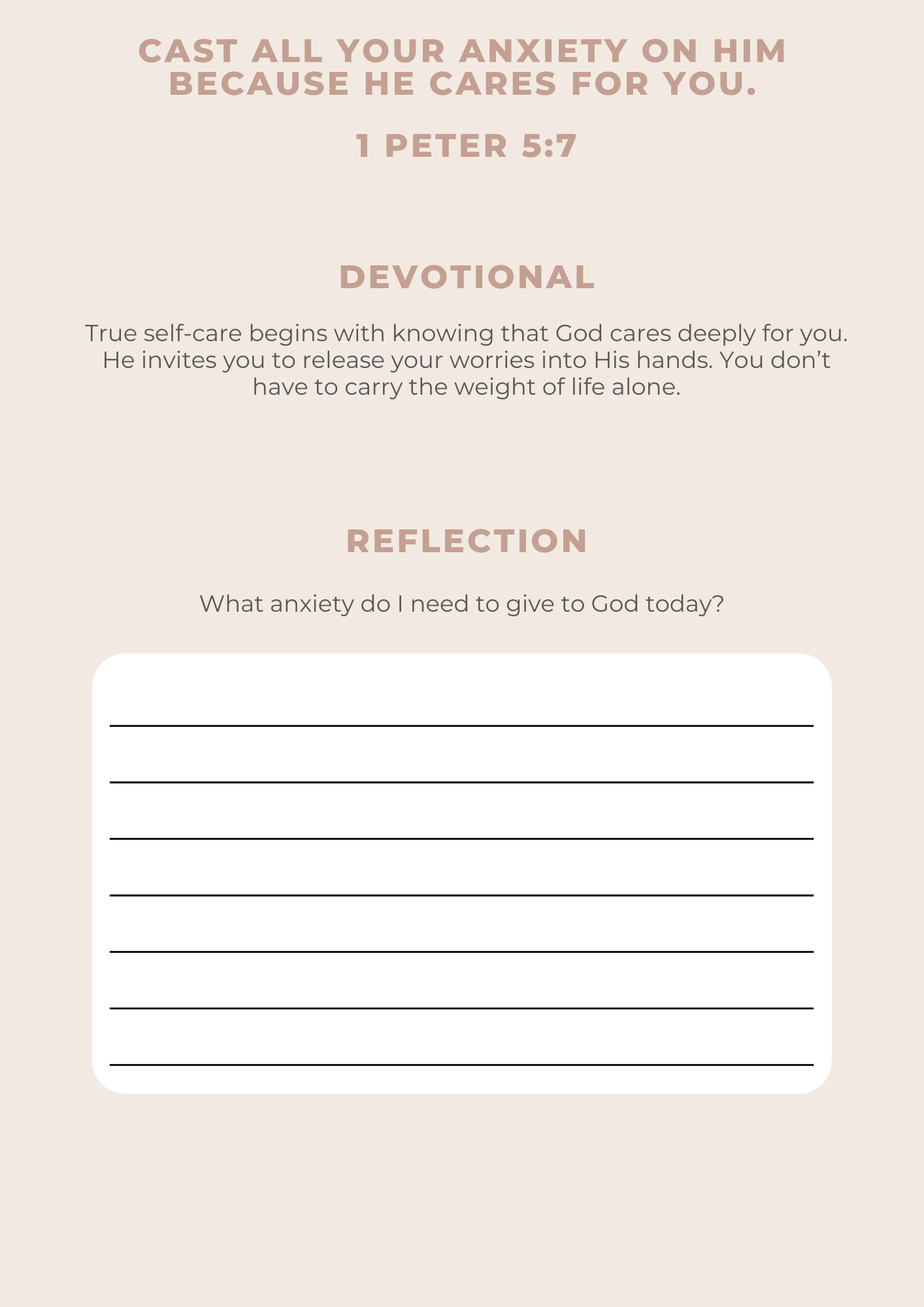 Rest for the Soul: A 7-Day Bible Plan on Biblical Self-Care