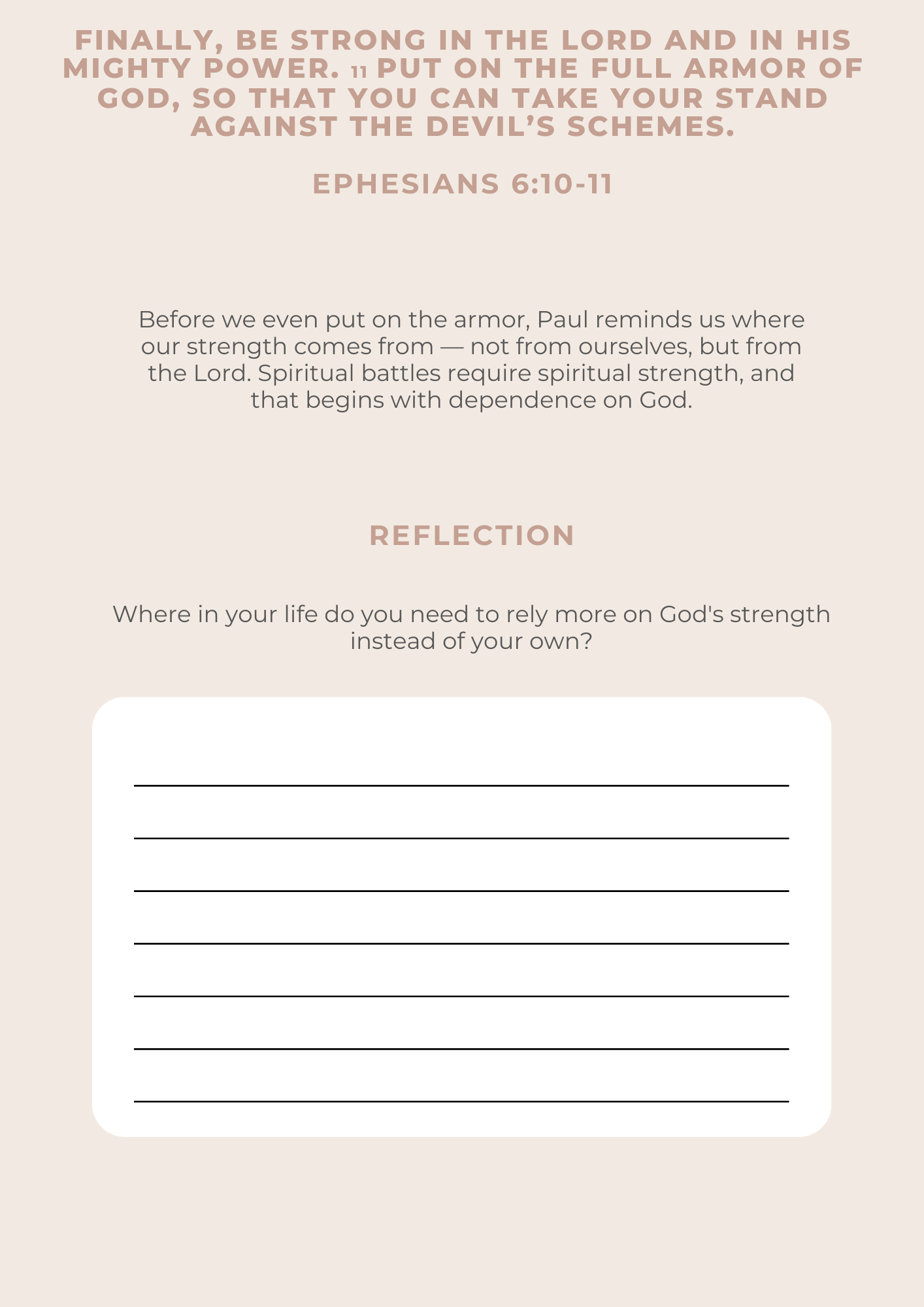 The Armor of God: A 7-Day Digital Bible Plan on Ephesians 6