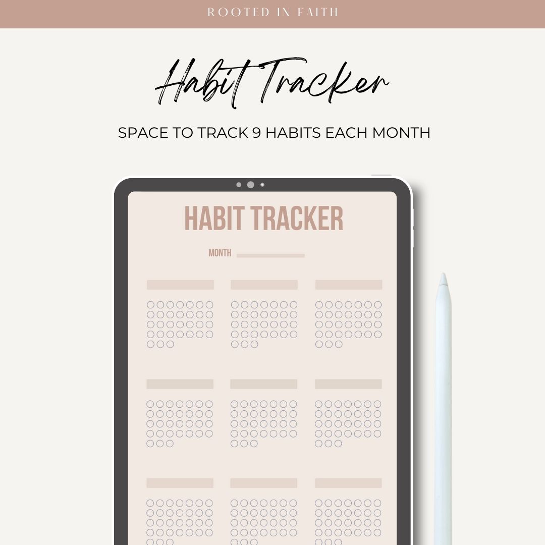 Digital Habit Tracker Printable