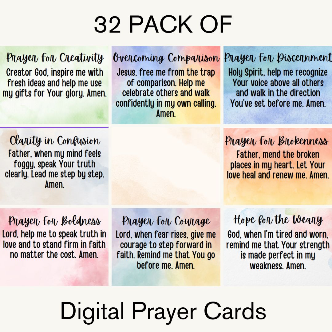 32 Faith-Filled Digital Prayer Cards