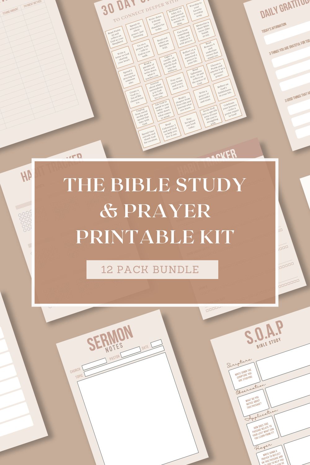 The Bible Study & Prayer Printable Collection
