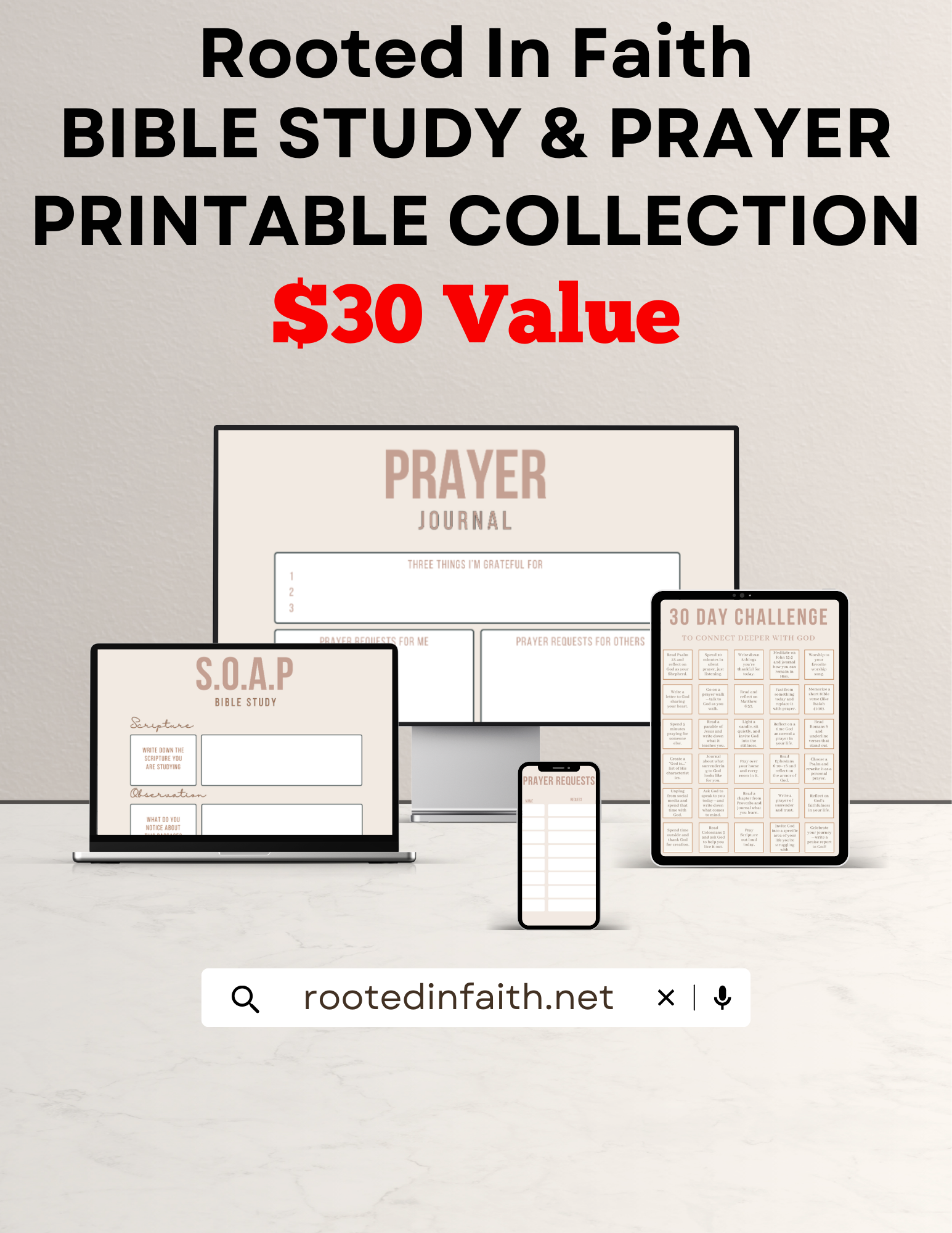 The Bible Study & Prayer Printable Collection