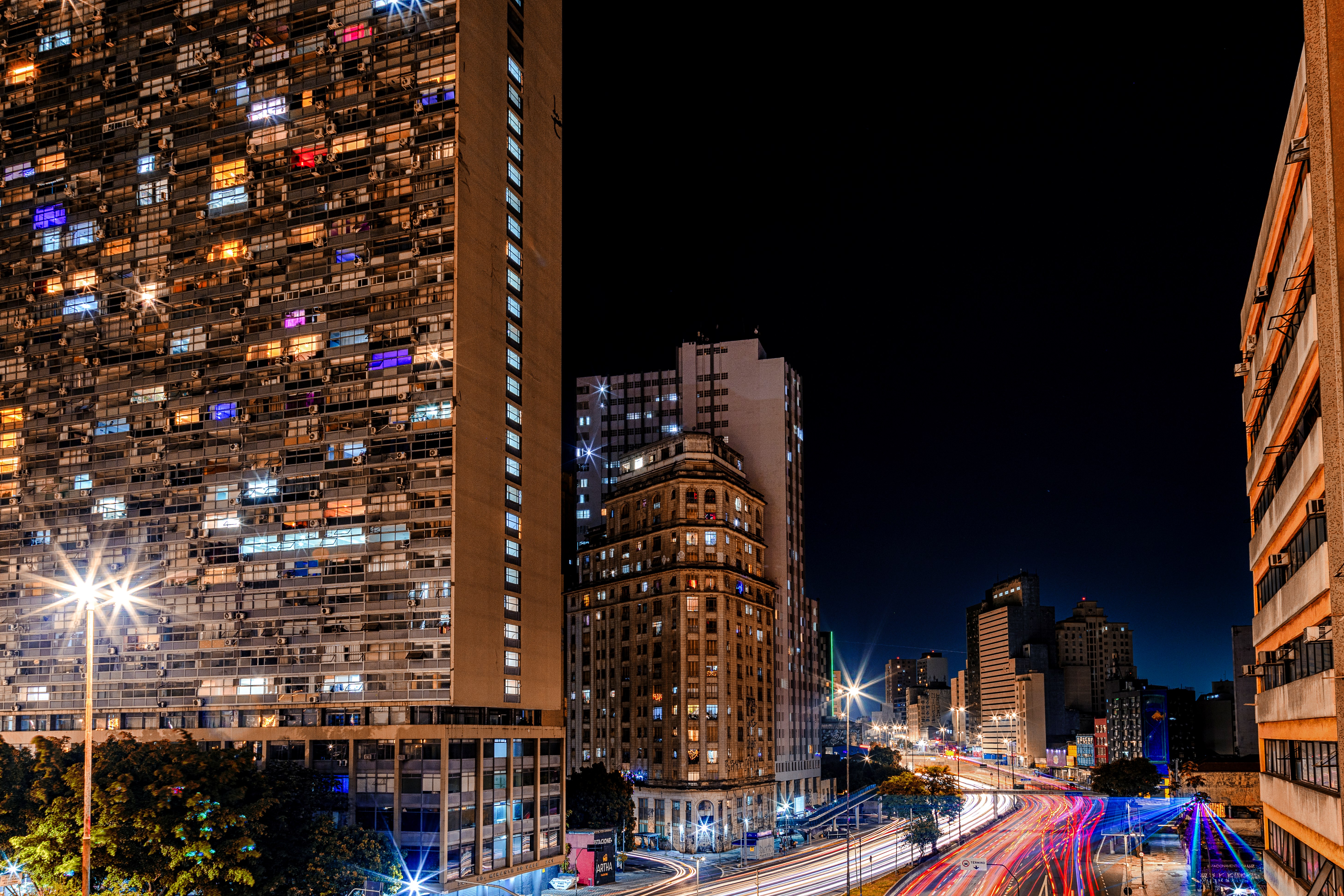 Fotografia Noturna da Cidade São Paulo - Centro Velho