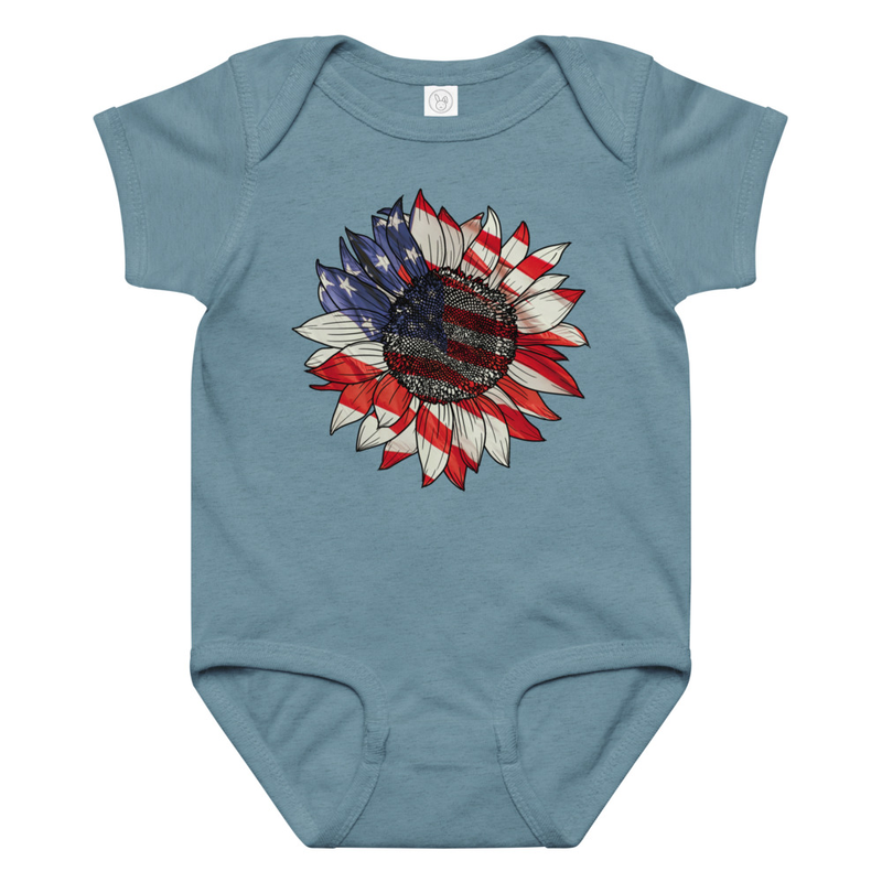 Independence Sunflower Baby Bodysuit