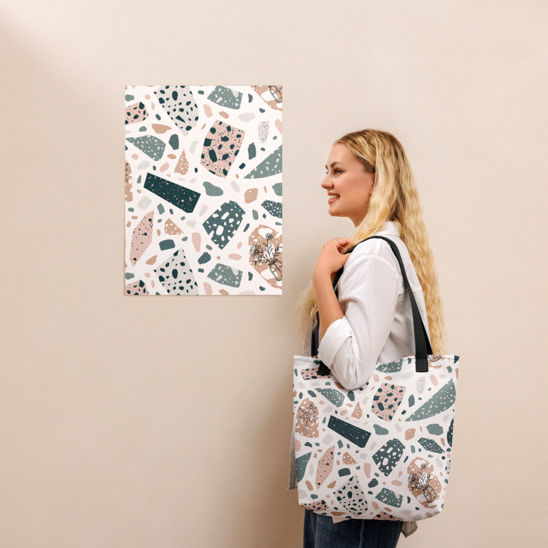Flower Speckle Pattern Tote Bag