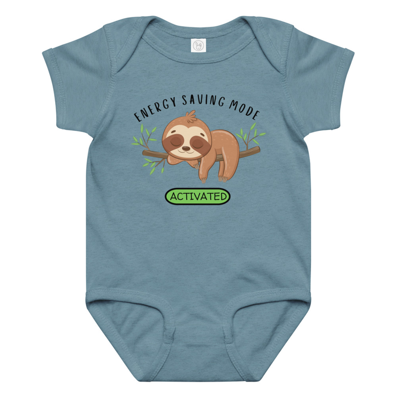 Energy Saving Mode Sloth Baby Bodysuit