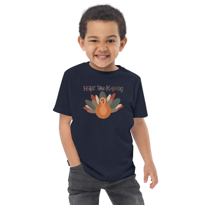 Thanksgiving Happy Thanksgiving Fall Color Turkey Toddler Tee