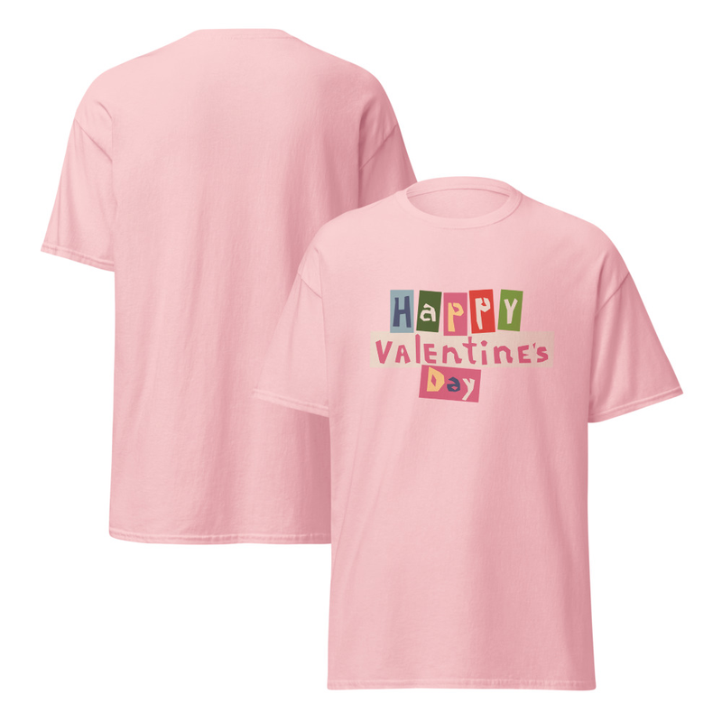 Valentine's Cutout Letters Adult Unisex Tee