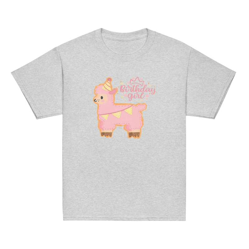 Birthday Girl Llama Youth Tee