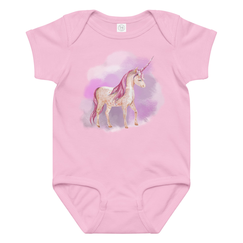Kid Designs Unicorn by Josie Baby Bodysuit
