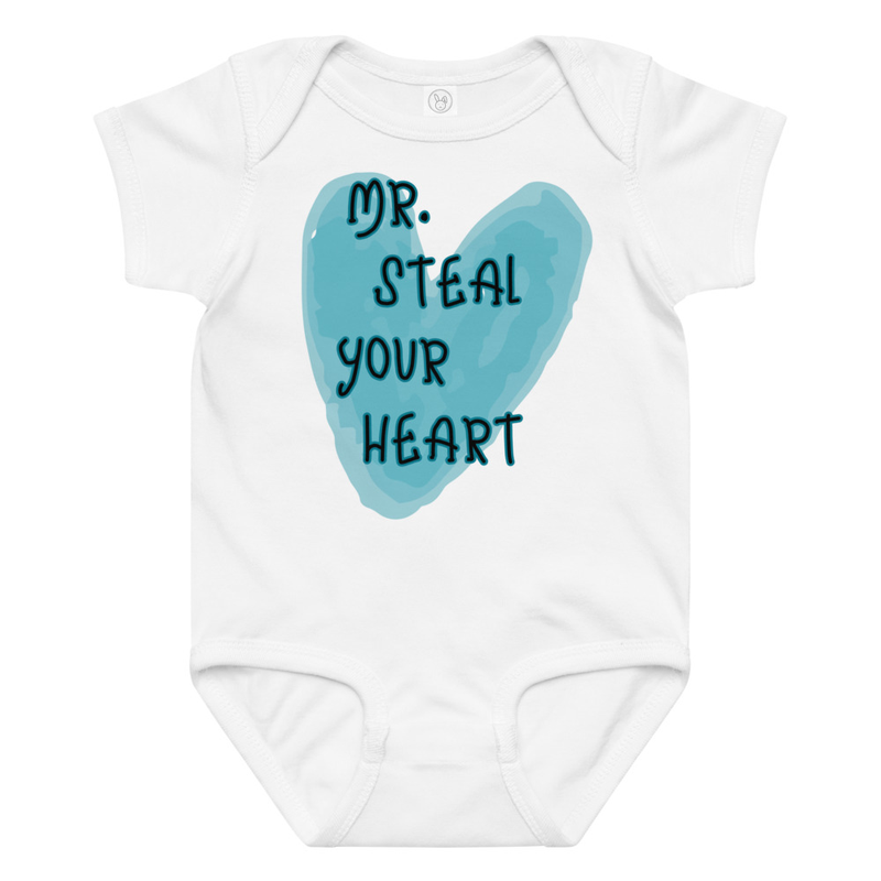 Valentine's Mr. Steal Your Heart Baby Bodysuit