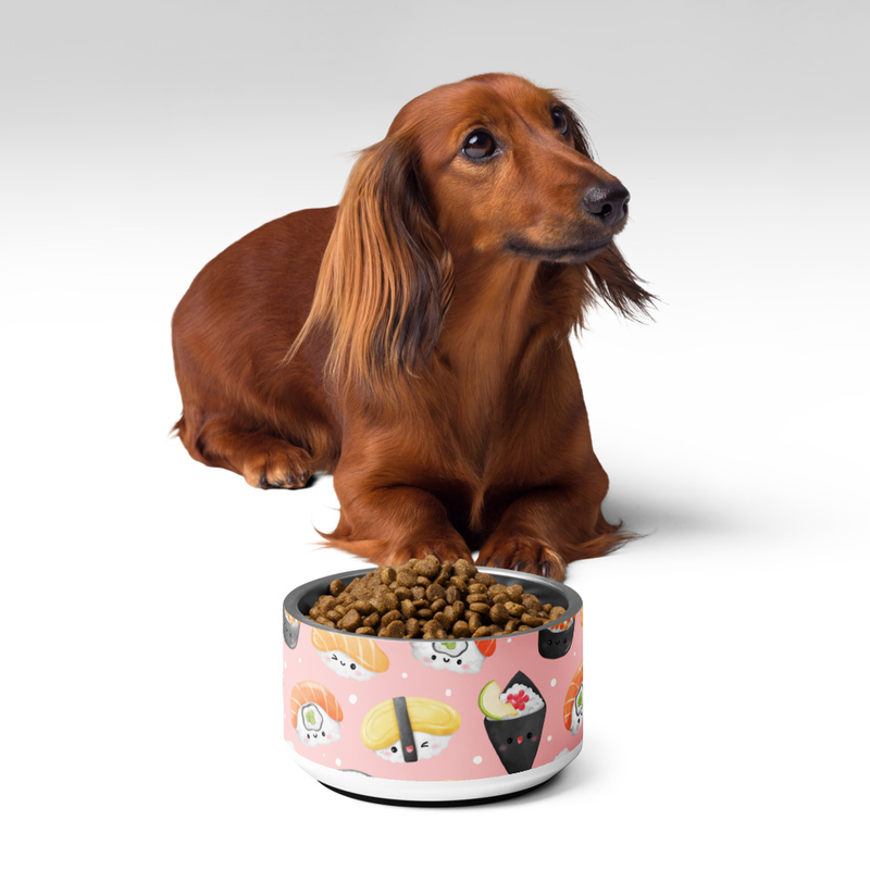 Sushi Pattern Pet Bowl