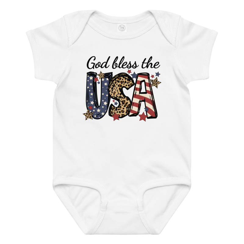 Independence God Bless the USA Baby Bodysuit