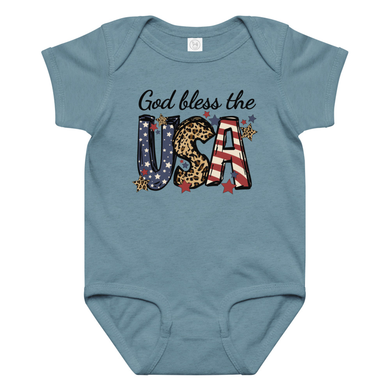 Independence God Bless the USA Baby Bodysuit