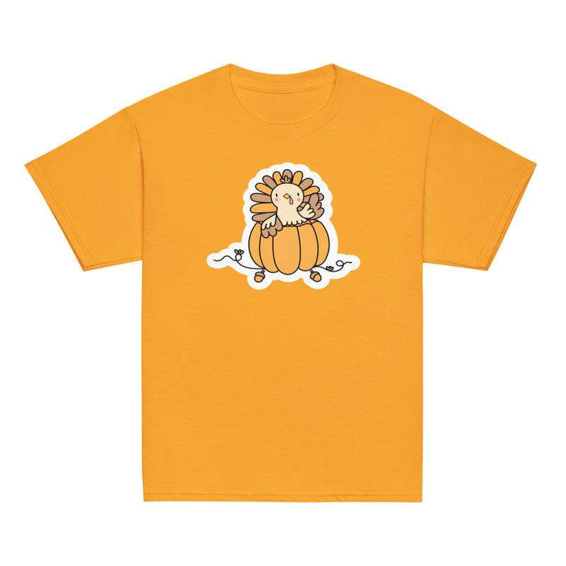Thanksgiving Turkey in a Pumpkin Youth Tee