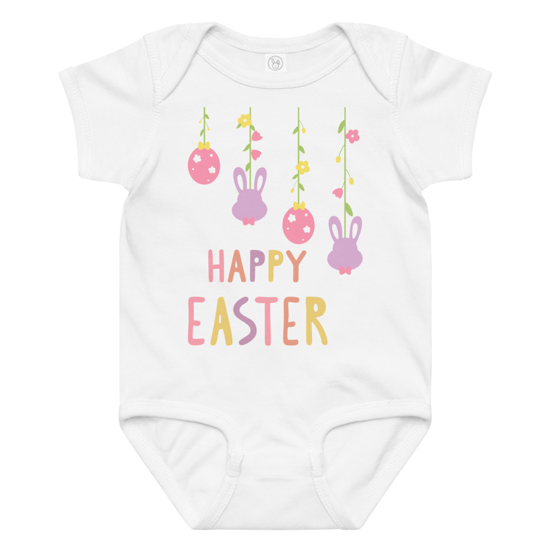 Easter Hanging Eggs and Bunnies Baby Bodysuit