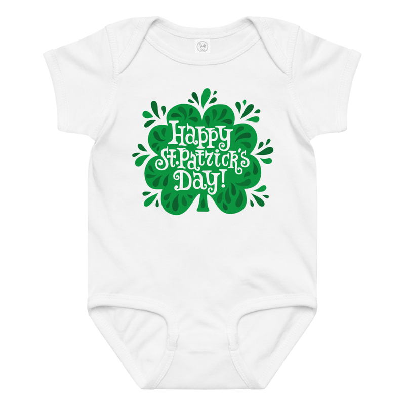 St. Patrick's Clover Baby Bodysuit