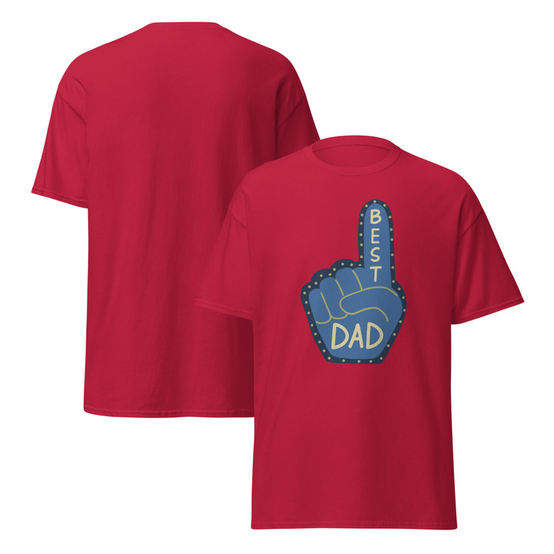Best Dad Foam Finger Adult Unisex Tee