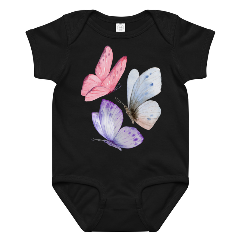 Kid Designs Butterflies by Josie Baby Bodysuit
