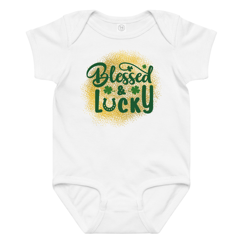 St. Patrick's Blessed and Lucky Baby Bodysuit