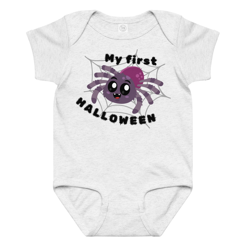 My First Halloween Spider on a Web Baby Bodysuit