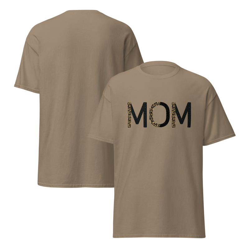 Mom Leopard Sparkle Adult Unisex Tee