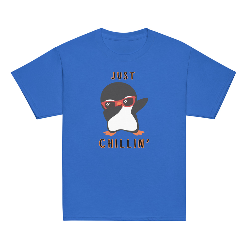 Christmas Penguin Just Chillin' Youth Tee