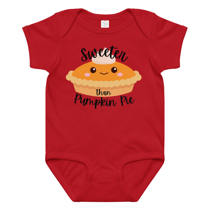 Thanksgiving Sweeter than Pumpkin Pie Baby Bodysuit
