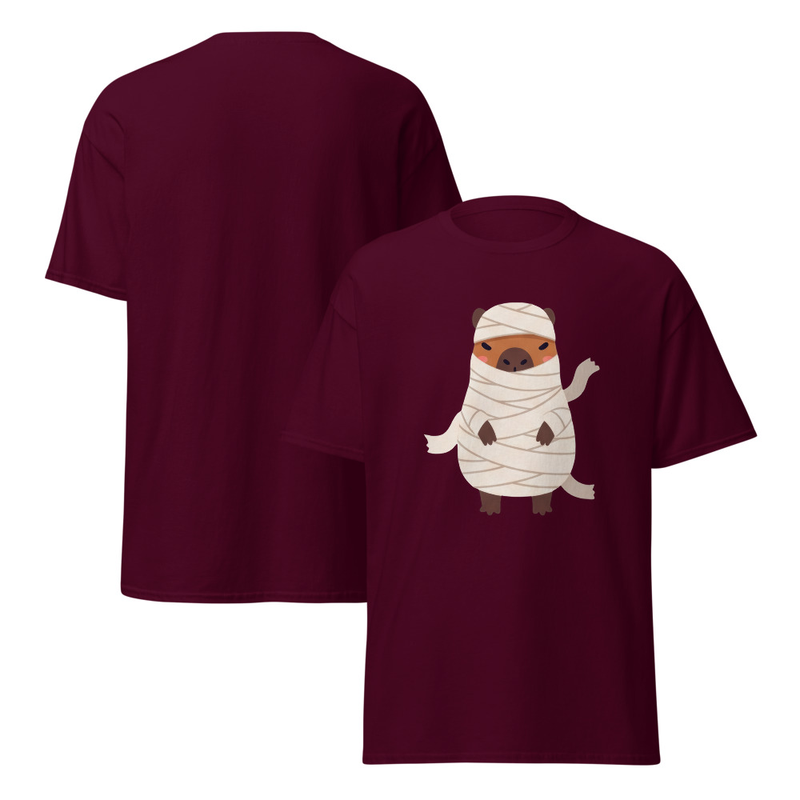 Halloween Mummy Capybara Adult Unisex Tee
