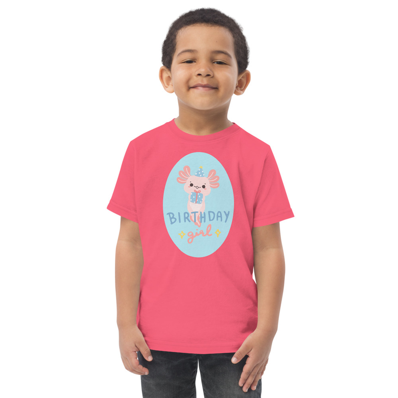 Birthday Girl Axalotl Toddler Tee