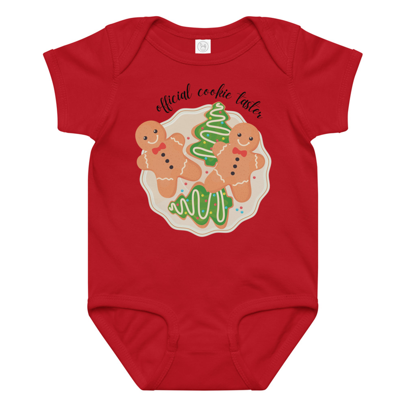 Christmas Official Cookie Taster Baby Bodysuit