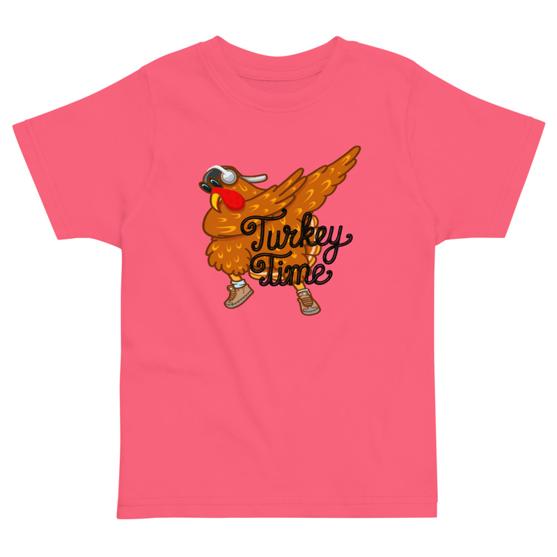 Thanksgiving Turkey Time Dab Toddler Tee