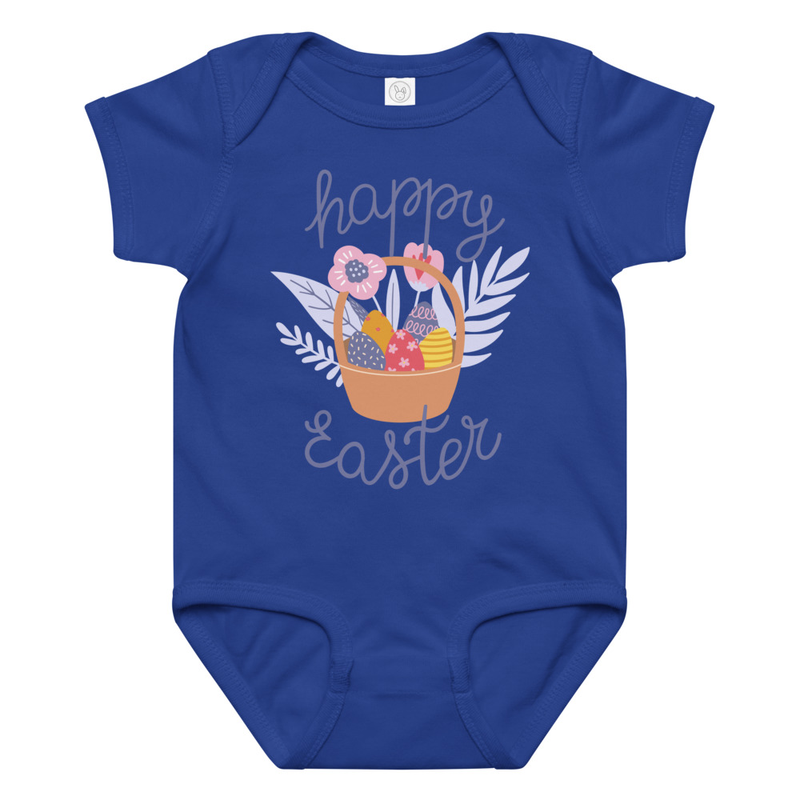 Easter Basket with Eggs Baby Bodysuit