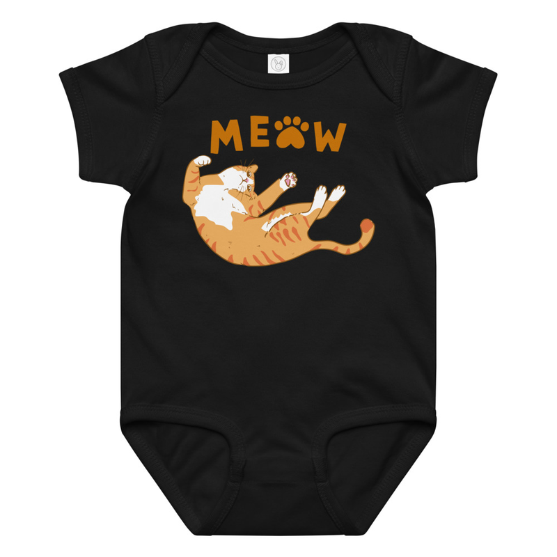 Kid Designs Meow by Aiden Baby Bodysuit