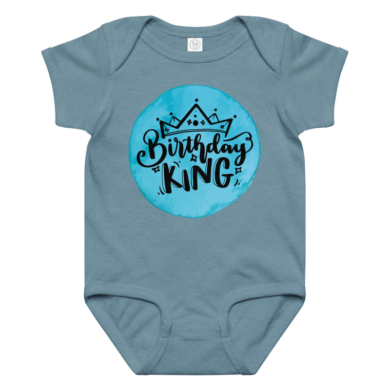 Birthday King Baby Bodysuit