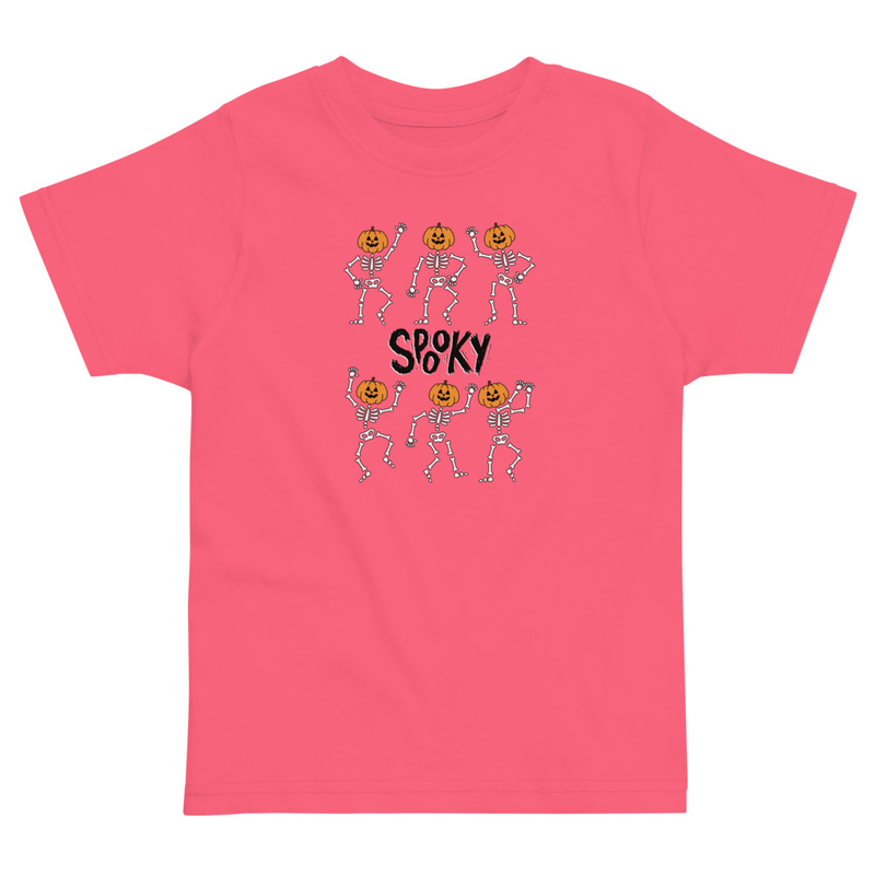 Halloween Spooky Pumpkin Head Skeletons Toddler Tee