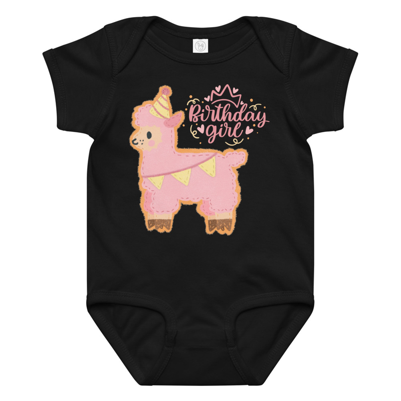 Birthday Girl Llama Baby Bodysuit