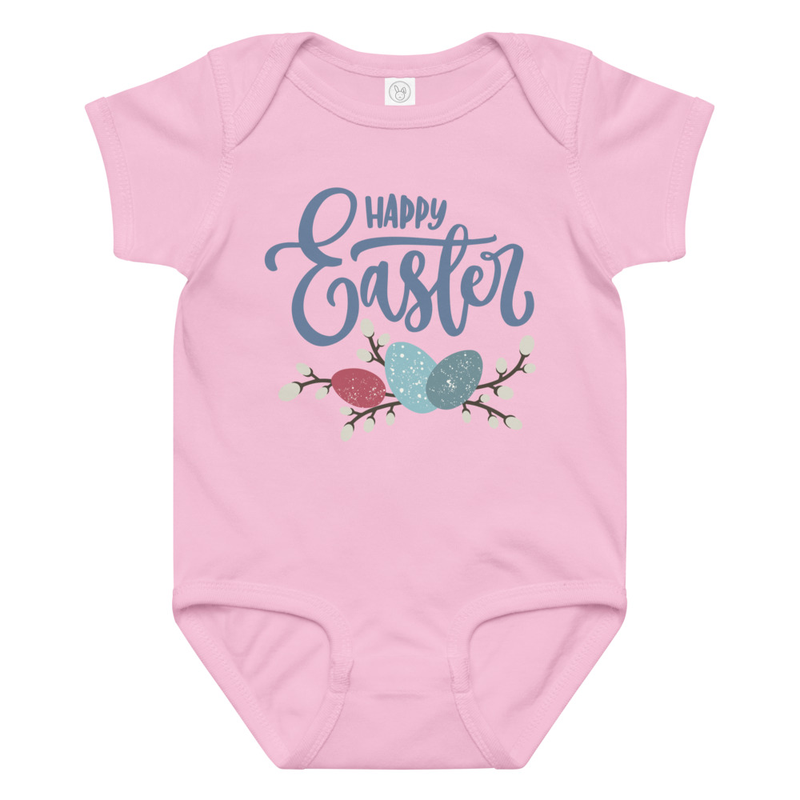 Easter Happy Easter Bird Eggs Baby Bodysuit