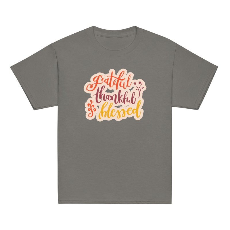 Thanksgiving Grateful Thankful Blessed Youth Tee