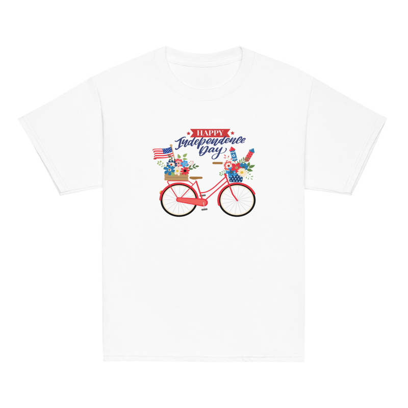 Independence Bike with Flowers Youth Tee