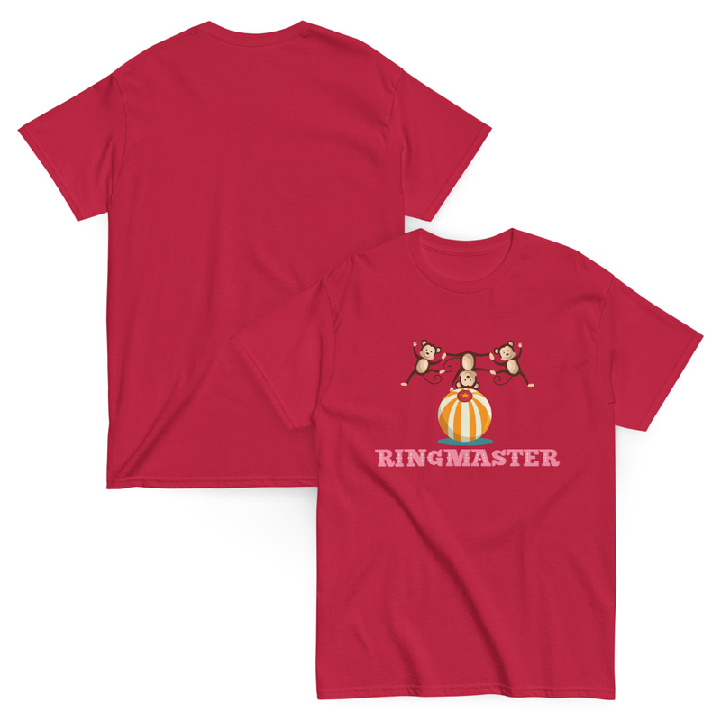 Ringmaster Monkeys on a Ball Adult Unisex Tee