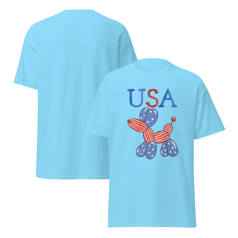 Independence USA Balloon Dog Adult Unisex Tee