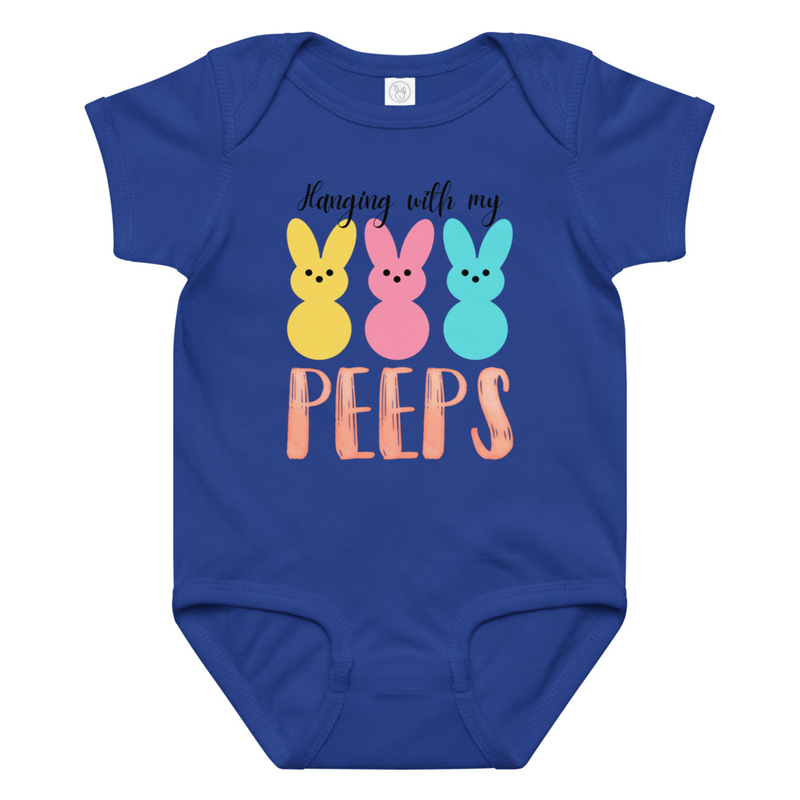 Easter Hanging With My Peeps Baby Bodysuit
