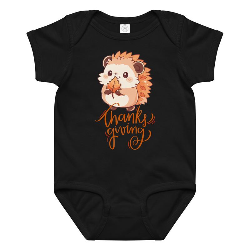 Thanksgiving Hedgehog Baby Bodysuit