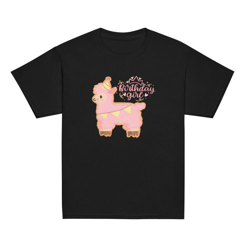 Birthday Girl Llama Youth Tee