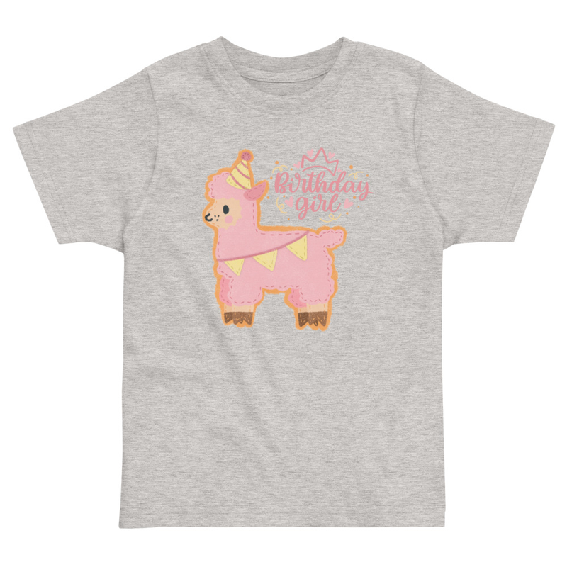 Birthday Girl Llama Toddler Tee