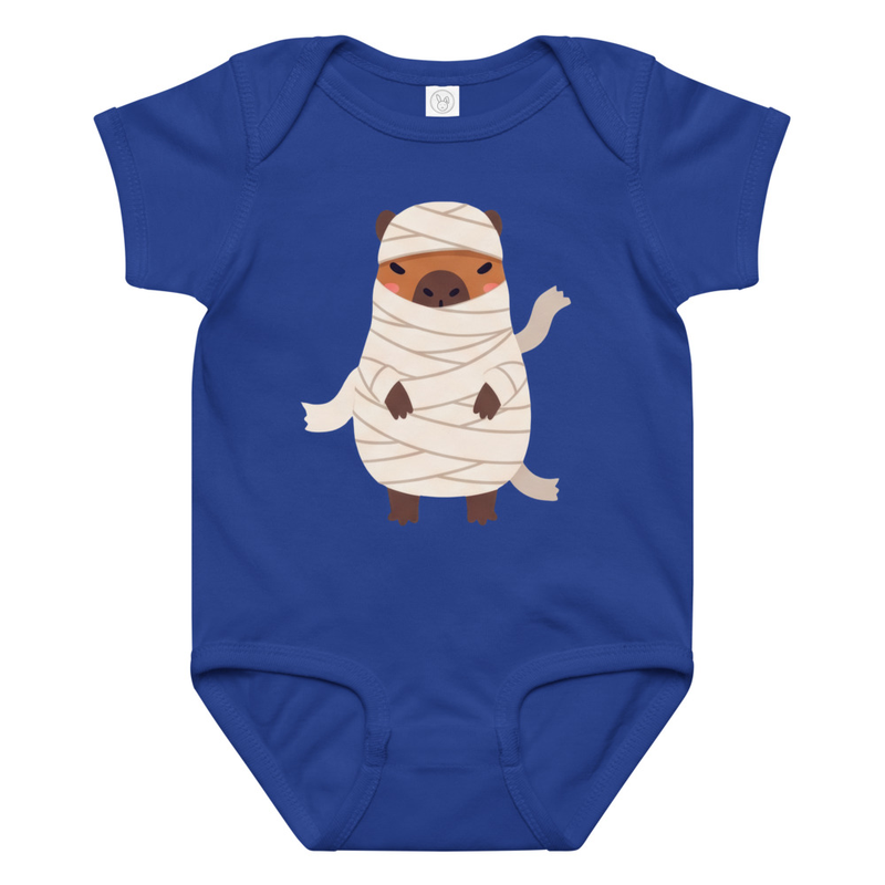 Halloween Mummy Capybara Baby Bodysuit