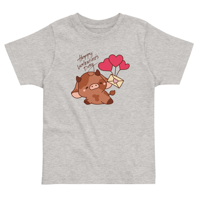 Valentine's Cow with Love Letter Toddler Tee